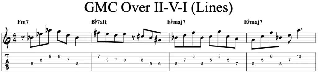 II-V-I GMC Mick Goodrick Lines